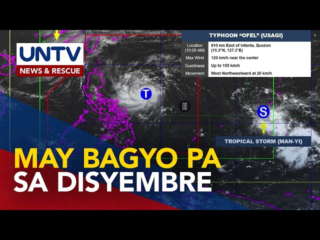 ⁣PAGASA, nagbabala sa paparating pang mga bagyo bago matapos ang Disyembre