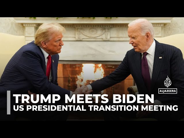 ⁣Trump meets Biden at White House in US presidential transition meeting