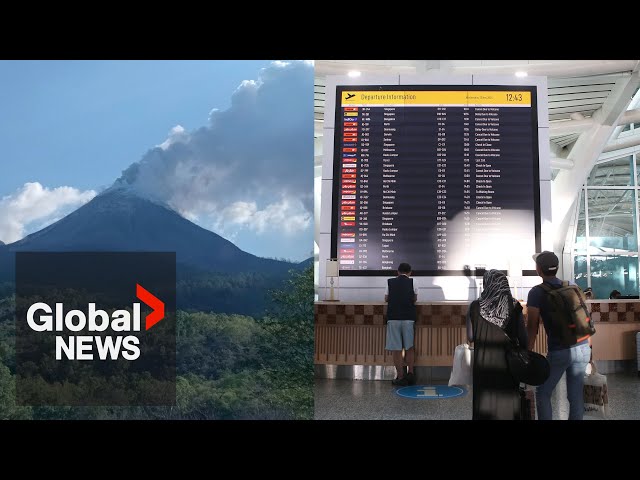 ⁣Indonesia volcano: Tourists stranded in Bali as international flights cancelled