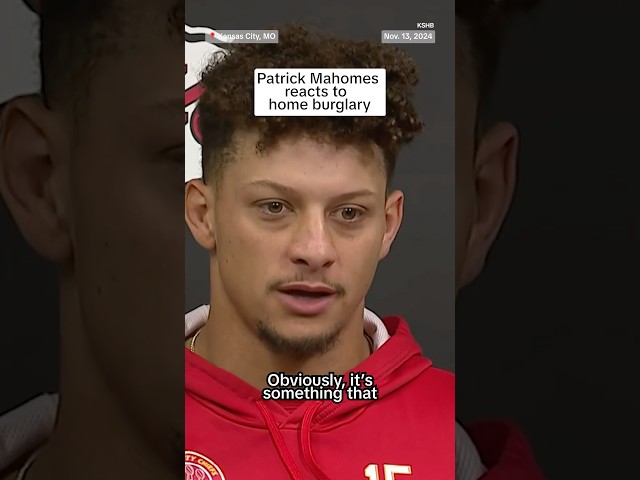 ⁣Patrick Mahomes reacts to home burglary