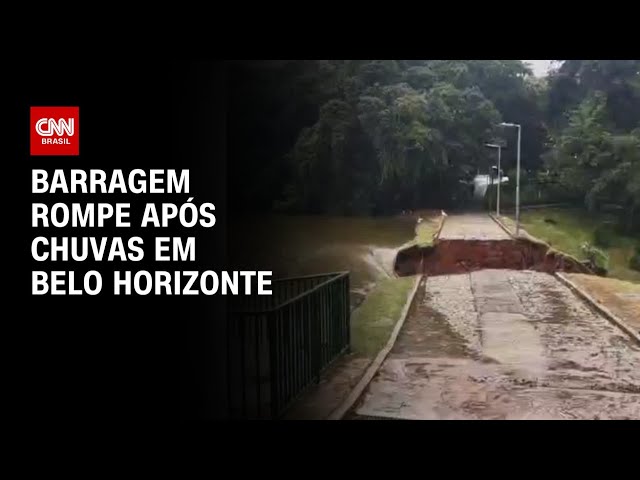 ⁣Barragem rompe após chuvas em Belo Horizonte | CNN ARENA