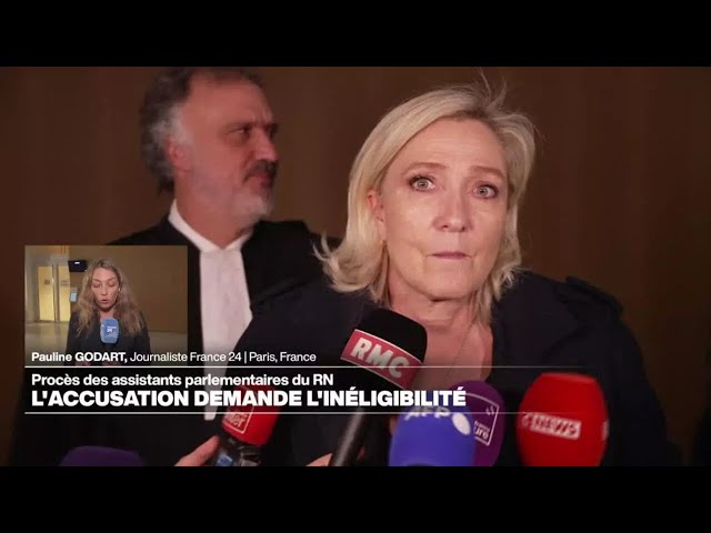 ⁣Procès du RN : cinq ans de prison dont deux ferme requis contre Marine Le Pen • FRANCE 24