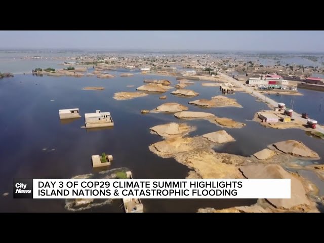 ⁣Day 3 of COP29 highlights island nations and catastrophic flooding