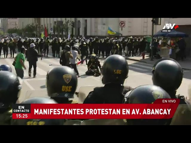 ⁣Protestas en medio del APEC 2024: Manifestantes se enfrentan a la Policía en la Av. Abancay