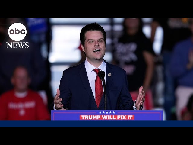 ⁣Trump picks Rep. Matt Gaetz to be attorney general