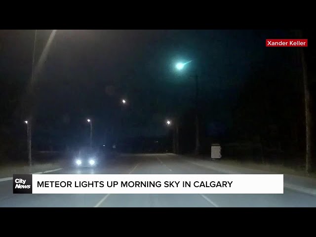 ⁣Meteor lights up morning sky in Calgary