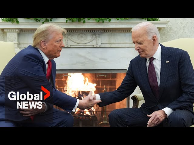 ⁣Trump, Biden call for "smooth transition" of power in White House meeting