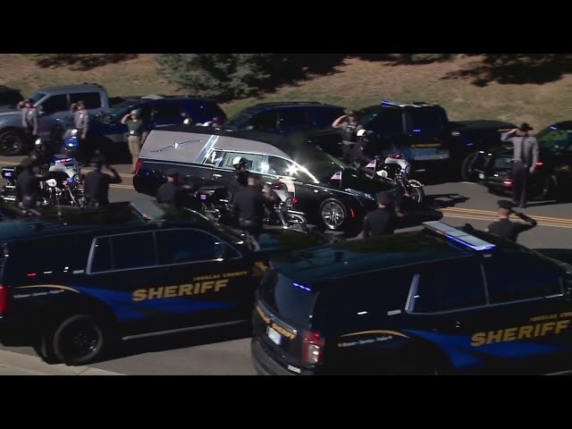 ⁣Funeral held for Golden officer killed in suspected DUI crash