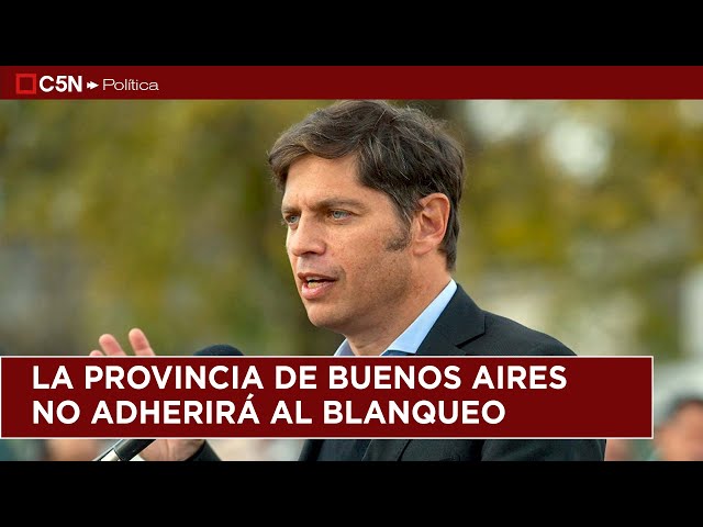 ⁣La PROVINCIA de BUENOS AIRES no ADHERIRÁ al BLANQUEO