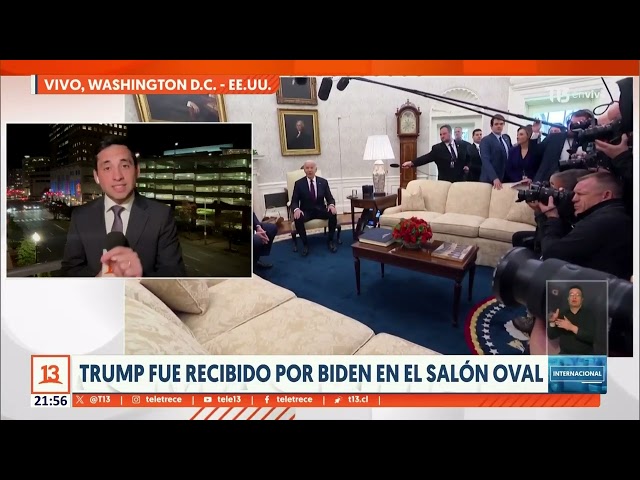 ⁣Trump cara a cara con Biden en la casa blanca