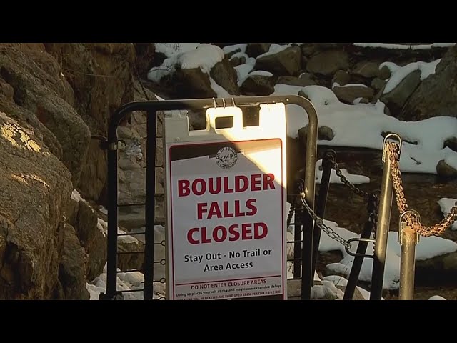 ⁣Rock slide damage closes trail to popular Colorado attraction Boulder Falls