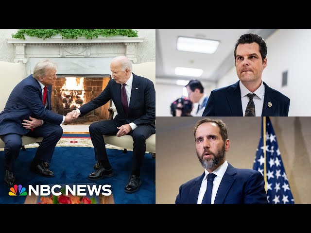 ⁣Trump nominates Gaetz for attorney general after meeting Biden at White House