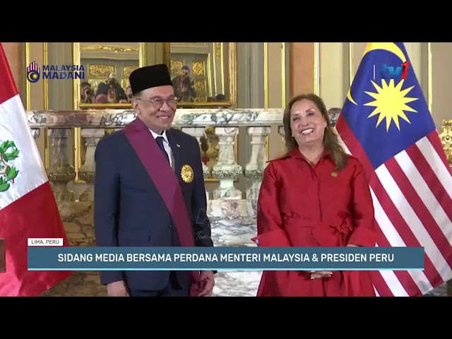 ⁣14 NOVEMBER 2024 – SIDANG MEDIA BERSAMA PERDANA MENTERI MALAYSIA DAN PRESIDEN PERU