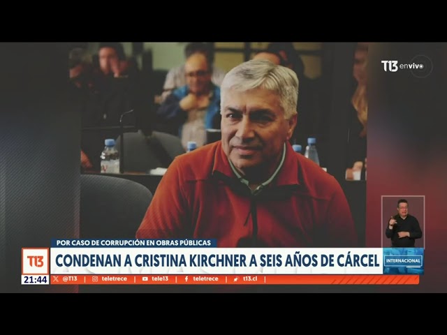 ⁣Condenan a Cristina Kirchner a seis años de cárcel