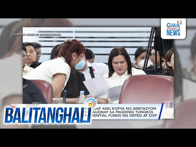 ⁣VPSD, tinanggap ang kopya ng imbitasyon ng komite ng Kamara kaugnay sa pagdinig... | Balitanghali