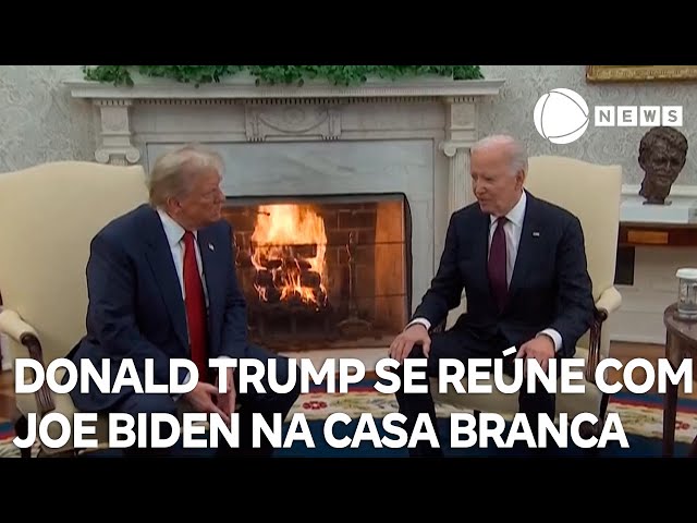 ⁣Donald Trump se reúne com Joe Biden na Casa Branca para iniciar transição