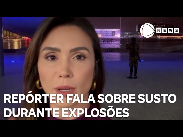 ⁣Repórter relata momento de explosões na Praça dos Três Poderes