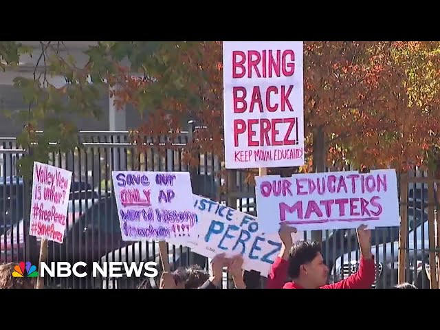 ⁣California students walk out after teacher put on leave for post-election rant