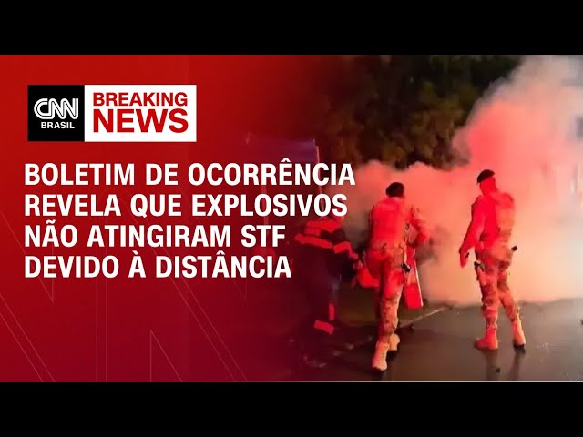 ⁣Boletim de ocorrência revela que explosivos não atingiram STF devido à distância | BREAKING NEWS