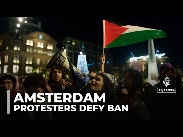 ⁣Amsterdam: Police detain hundreds defying demonstration ban