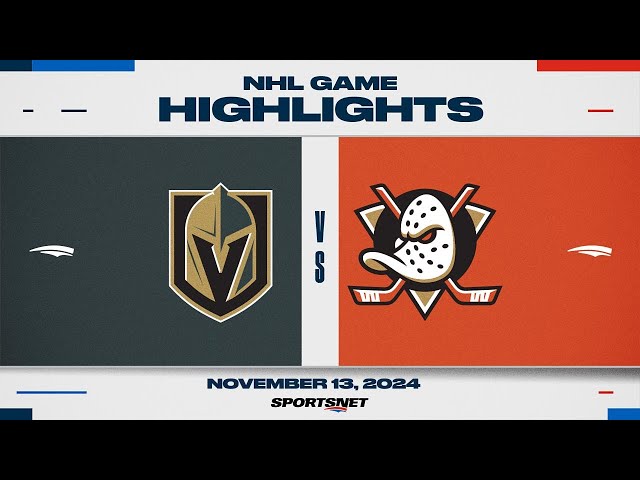 ⁣NHL Highlights | Golden Knights vs. Ducks - November 13, 2024