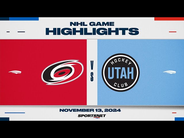 ⁣NHL Highlights | Hurricanes vs. Utah - November 13, 2024