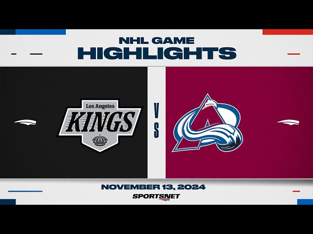 ⁣NHL Highlights | Kings vs. Avalanche - November 13, 2024