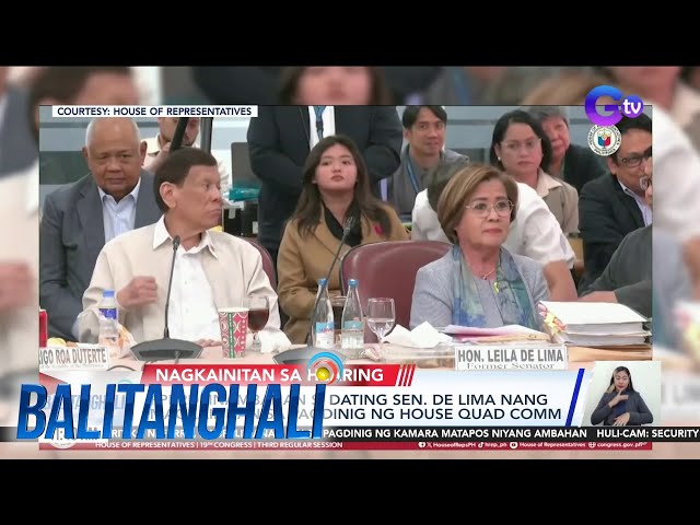 ⁣Dating Pangulong Rodrigo Duterte, inambahan si dating Senador Leila de Lima nang... | Balitanghali