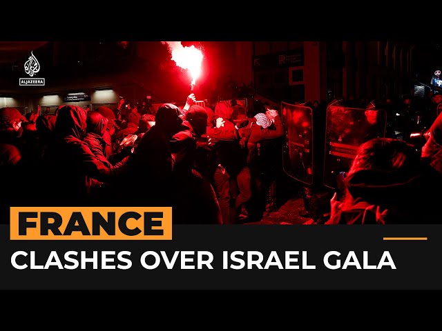 ⁣Protests against pro-Israel gala on eve of France-Israel match | Al Jazeera Newsfeed