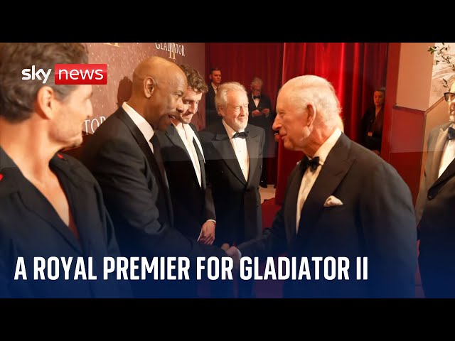 ⁣King attends Gladiator II premiere in London