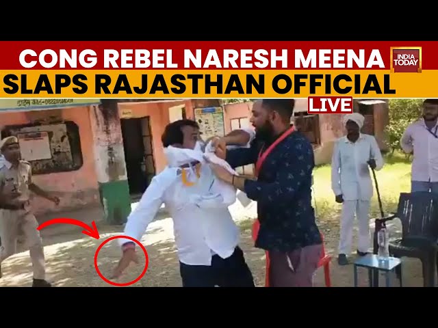 ⁣LIVE From Tonk: Cops In Riot Gear Arrest Rajasthan Candidate For Slapping Official | Raj By-Poll