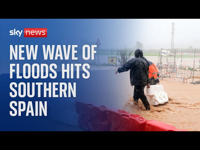 ⁣Thousands are evacuated from their homes in Spain's Costa del Sol