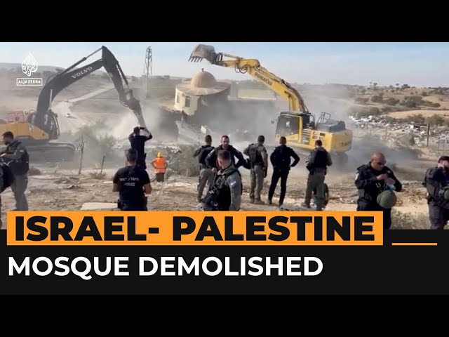 ⁣Israeli forces demolish mosque in Negev | AJ#shorts