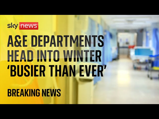 ⁣A&E staff experienced record pressure in October - with NHS 'busier than ever' going i