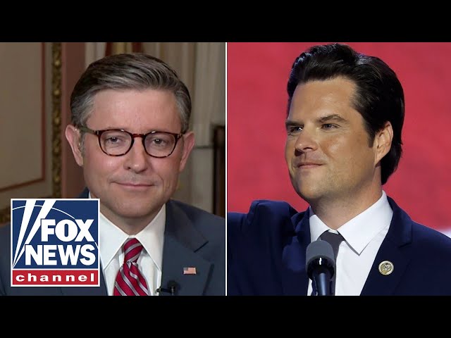 ⁣Speaker Johnson reveals how Matt Gaetz's resignation can 'help' Republicans