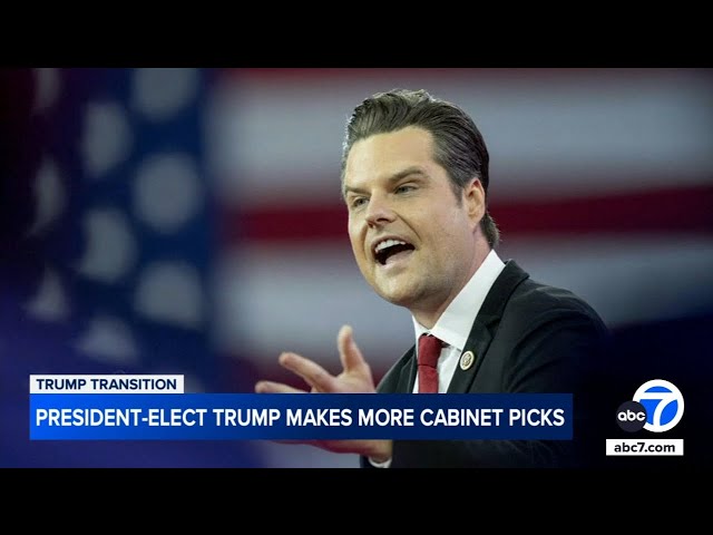 ⁣Matt Gaetz resigns from Congress after being tapped for AG