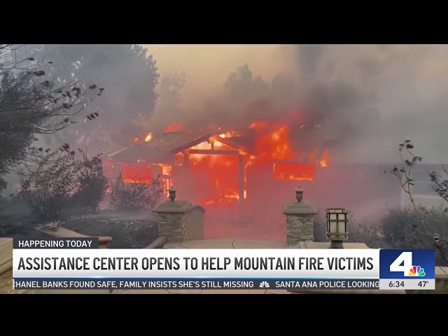 ⁣Assistance center opens to help Mountain Fire victims