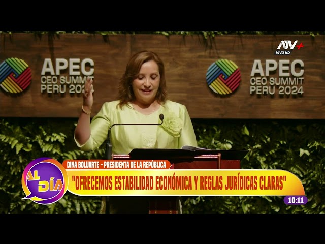 ⁣Dina Boluarte en el APEC 2024: "Ofrecemos estabilidad económica y reglas jurídicas claras"