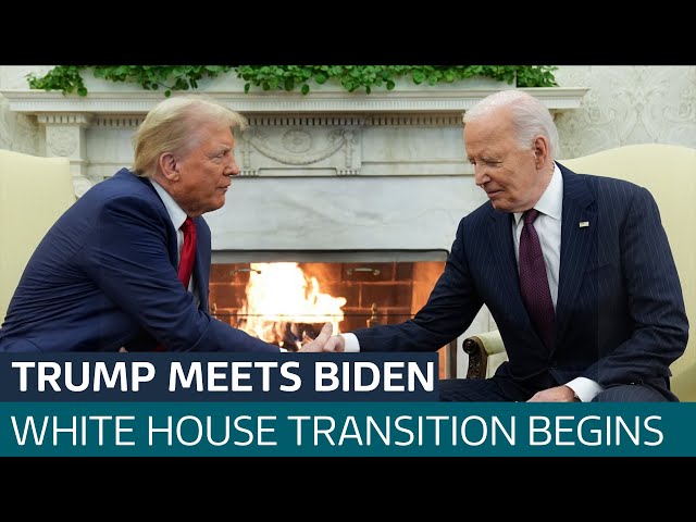 ⁣Donald Trump thanks Joe Biden for "smooth transition" in meeting at White House | ITV News