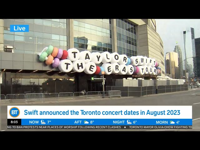 ⁣Taylor Swift's The Eras Tour lands in Toronto