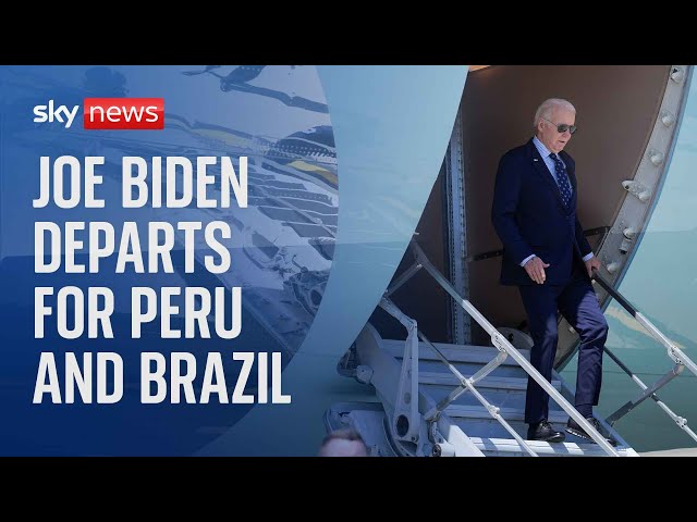 ⁣Watch live: Joe Biden departs Joint Base Andrews for six-day visit to Peru and Brazil