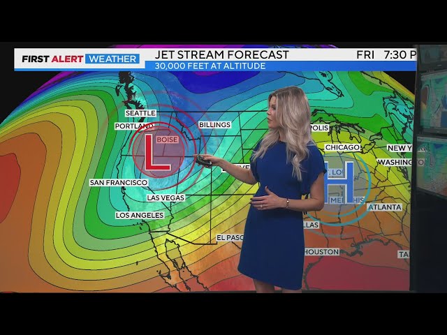 ⁣Dry and mild in Colorado and Denver, but watching the chance for more snow