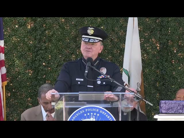 ⁣Jim McDonnell sworn in as LAPD chief in public ceremony