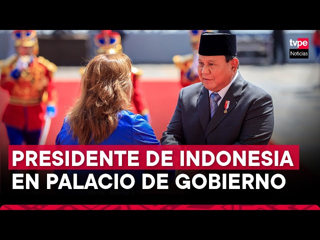 ⁣Presidenta Dina Boluarte recibe a su homólogo de Indonesia en Palacio de Gobierno