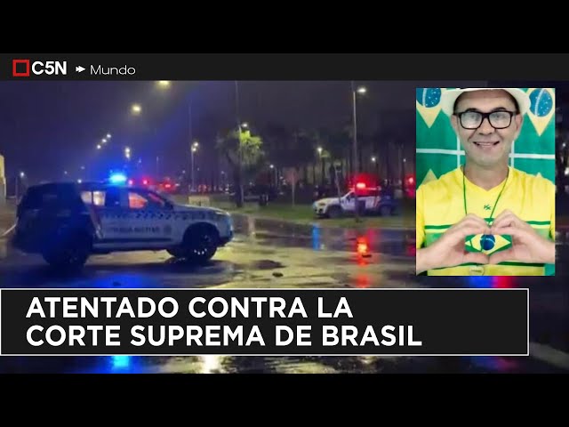 ⁣ATENTADO en BRASIL:  quién era el SUICIDA que ATACÓ la CORTE SUPREMA