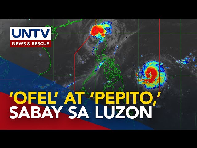 ⁣Bagyong Pepito, lalo pang lumalakas habang papalapit sa Bicol; Bagyong Ofel, humihina na