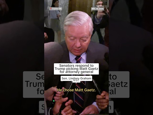 ⁣Senators respond to Trump picking Matt Gaetz for attorney general