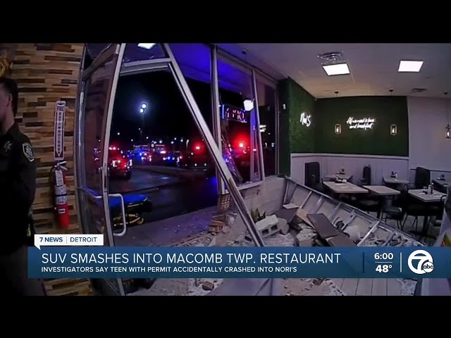 ⁣SUV smashes into Macomb Township restaurant