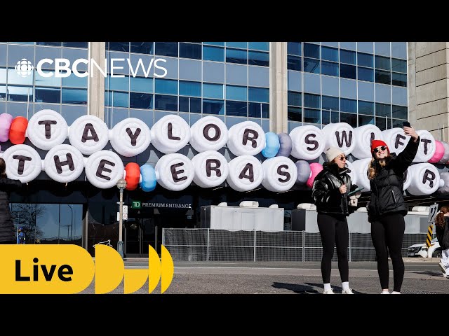 ⁣LIVE: Fans gather for Taylor Swift Eras tour in Toronto