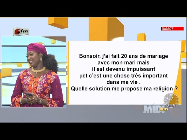 ⁣Questions 3: J'ai 20 ans de mariage avec mon mari mais il est devenu impuissant et c'est t